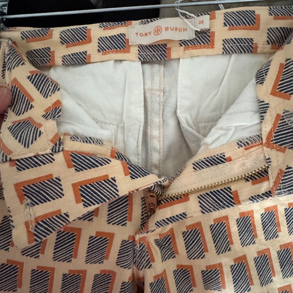 Tory Burch Ankle & Cropped Jeans - Orange and Black - Picture 6 of 8